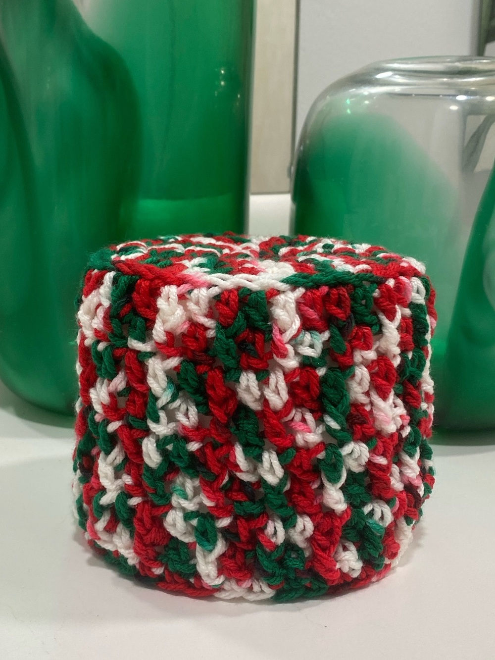 Handmade Crochet Christmas Toilet Paper Roll Cover